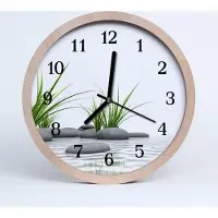 Tulup Holzuhr 30fi cm wanduhr - Steine Natur