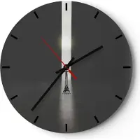 ARTTOR Wanduhr - Rund - Glasuhr - Tor Mensch Licht - 40x40cm - Schleichendes Uhrwerk - Lautlos - zum Aufhängen bereit - Dekoration Modern - Wanddekoration aus Glas - C3AR40x40-4698