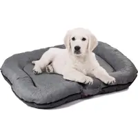 BOUTIQUEZOO BOUTIQUE ZOO Hundebett | Wasserfest Hundematratze für Hunde | Hundematte für groß und klein | Codurastoff | Waschbar | In und Outdoor Grau L 95x75cm