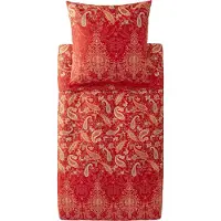 Bassetti Satin-Bettwäsche-Garnitur MONNALISA Farbe ROSSO R1 Größe 155x220+80x80 AL