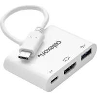 Celexon USB-C auf HDMI - USB-A - USB-C M/F Multiport Adapter, weiß