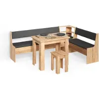 Livinity Eckbankgruppe Tiberio Goldkraft Eiche 210 x 150 cm mit Tisch, Model 58923
