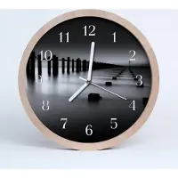 Tulup Holzuhr 20fi cm wanduhr - Meer Landschaft