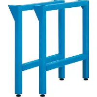 Proregal Stabiler Vierkantrohr-Fuß für Werkbank Rhino | HxT 85x70cm | Komplett verschweißt & pulverbeschichtet | 2 Stück | Lichtblau