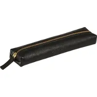 Clairefontaine 8x Schlampermäppchen aus Leder 19,5x2,3cm Schwarz 102511C