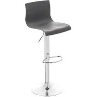 CLP Barhocker Hover Kunststoff mit Metall-Gestell | Farbe grau Material Gestell Metall in Chromoptik