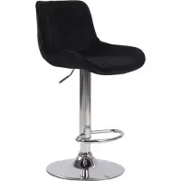 CLP Barhocker Lentini Samt chrom schwarz