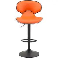CLP 2er Set Barhocker Las Vegas V2 Kunstleder schwarz orange