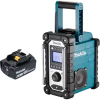 Makita DMR 116 T1 Akku Baustellenradio 14,4 - 18 V AM FM AUX + 1x Akku 5,0 Ah - ohne Ladegerät