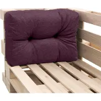 Sunnypillow Palettenkissen für Gartenmöbel - Rückenkissen 65 x 50 cm - Rückenpolster für Bett und Sofa - Palettenpolster für Palettenmöbel - Gesteppte Gartenkissen - Rückenlehne, Seitenkissen Violett