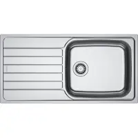 Franke Spüle SPARK SKL 611-100 Edelstahl LEINEN mit Drehexcenterventil / Edelstahlspüle / Auflagespüle / Spüle