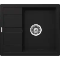 Keenberk Granitspüle Victory S580.20 - Schwarz , ab 45er Unterschrank, 580 x 500 mm