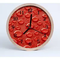 Tulup Holzuhr 20fi cm wanduhr - Wassertropfen Natur