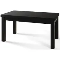 Alpi Möbel Rechteckiger Esstisch Ausziehbar, Moderner Wohnzimmertisch 170–250 cm, Tisch mit Holzbeinen stabile Konstruktion, Schwarz, Kollektion Classico