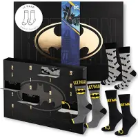 Soxo Adventskalender sockenBATMAN 12 Paar Herrensocken Größe 40-45 von - Geschenke für Männer zu Weihnachten