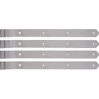 Alberts 845957 Ladenband, gekröpft, Abschluss abgerundet, Edelstahl, Rolle Ø13 mm, Größe 500 x 40 mm, 4er Set