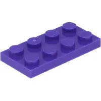 LEGO 50 Stück 3020 Platten Plates 2x4 Part Basic 50 Dunkles Lila