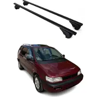 Omac Dachträger Grundtäger für Mitsubishi Space Wagon 1997-2004 75kg Metall Schwarz