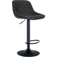 CLP Barhocker Loft mit Rückenlehne und 360 drehbar schwarz Material Stoff