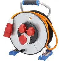 As Schwabe as-Schwabe CEE-Metall-Kabeltrommel 30m Polyurethanleitung 400V 16A 5G2,5 IP44