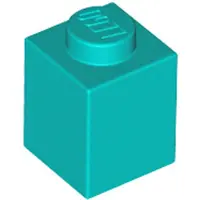 LEGO 250 Stück 3005 Stein Brick 1x1 Part Basic Steine 250 Dunkles Türkies