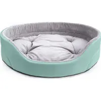 BOUTIQUEZOO Hundebett Hundekissen Hundesofa Hundekorb Tierbett Schlafplatz Hunde Kissen Mint L