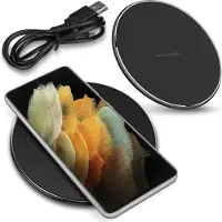NAmobile Qi Wireless Schnell Ladestation für Samsung Galaxy S21 S20 Serie 15W 10W Charger