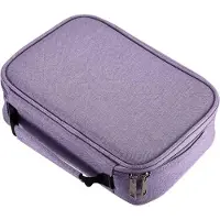 BundiGlassware 72 Slots Federmappe Super große Kapazität Bleistift-Beutel Studenten Stationäre Fall Farbige Bleistifte Halter Case Federtasche Federmäppchen mit Innentasche für kleine Gadgets (Lila)