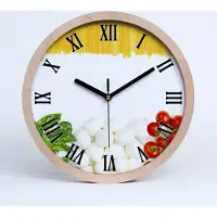 Tulup Holzuhr 25fi cm wanduhr - schwarze Spitzen - włoskalaga