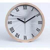 Tulup Holzuhr 25fi cm wanduhr - schwarze Spitzen - abstrakte Linien