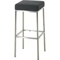 DELUKE Barhocker BIDAN - Stoff Dunkelgrau 37x37x80 cm | Barstuhl Mit Lehne Tresenhocker Tresenstuhl Kneipenhocker Kneipenstuhl