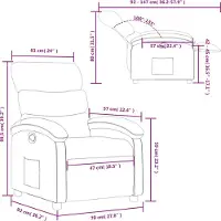 vidaXL Relaxsessel, cremefarbener Stoff