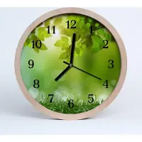 Tulup Holzuhr 30fi cm wanduhr - Frühling Natur