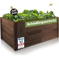 Patkar XXL Hochbeet 145x89x64cm [Anti-RÜCKENSCHMERZEN] - Hochwertiger Pflanzkasten Hochbeet Holz ( Europe) - Premium Hochbeete für Garten - Optimaler Schädlingsschutz - Kräuterbeet (Braun)