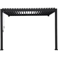 Green Spirit Lamellenpergola Mirador Classic 3x4 m Wandmontage Anthrazit RAL