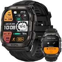 Kospet TANK M4 GPS Smartwatch Herren Voll-Edelstahlgehäuse Globale Offline-Karten & 6 Satelliten-System 100 m Wasserdicht 180+ Sportmodi 1,96" AMOLED