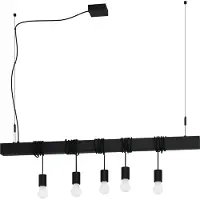 Eglo Hängelampe Townshend-B, Pendelleuchte Esstisch, Deckenlampe hängend, Stahl in schwarz, E27 Fassung, L 110 cm