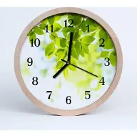 Tulup Holzuhr 20fi cm wanduhr - Blätter Blumen