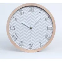 Tulup Holzuhr 25fi cm wanduhr - weiße Spitzen - geometrischer Hintergrund