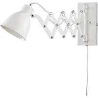 LINDBY Wandlampe Merle , weiß / opal, für Schlafzimmer, Metall, Modern, Wandleuchte, Wandlampe Innen
