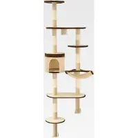 Markenlos Kratzbaum Sisal 194cm Wandkratzbaum Katzenbaum Kletterbaum Spielbaum