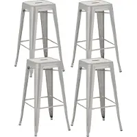CLP 4er Set Barhocker Joshua silber