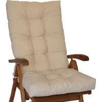 Rattani Polster für Gartenstuhl , Hochlehner Auflage Sylva , Hochlehner Auflage , Gr. 120 x 50 cm , Colore beige (beige)