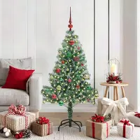 Prolenta Maison Exclusive - Künstlicher Weihnachtsbaum beschneit mit LED Licht 150 cm