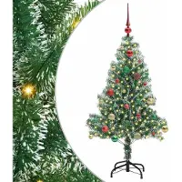 Syfax Künstlicher Weihnachtsbaum beschneit mit LED Licht 150 cm