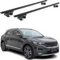 Aurilis Alu Dachträger Grundträger für VW T-Roc A11 2017-2025 5 türig Schwarz ABE 2x
