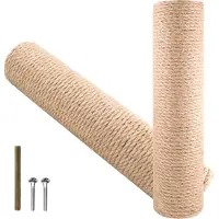 Markenlos Kratzsäule für Katzen - Juteseil - 2 Stück - 30 cm