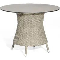 SonnenPartner Gartentisch Base rund Ø 134 cm Polyrattan stone-grey Tischsystem