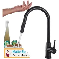 OEM Küchenarmatur, Ausziehbare Sprühfunktion, Zeitgenössisches Design, Matte schwarze Sensor