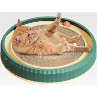 Markenlos Nun, das Papier kratzt auf Katzen – Kratzlounger mit einer nicht rutschenden Basis, mit 2 Spielbällen | rutschfeste Basis und interaktives Spielzeug für Beschäftigung, Training und Entspannung